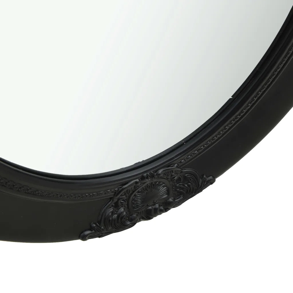 Specchio da Parete Stile Barocco 50x60 cm Nero 320351