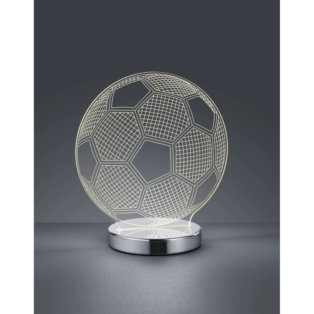 LAMPADA LED DA TAVOLO BALL 7W H21CM CROMO.