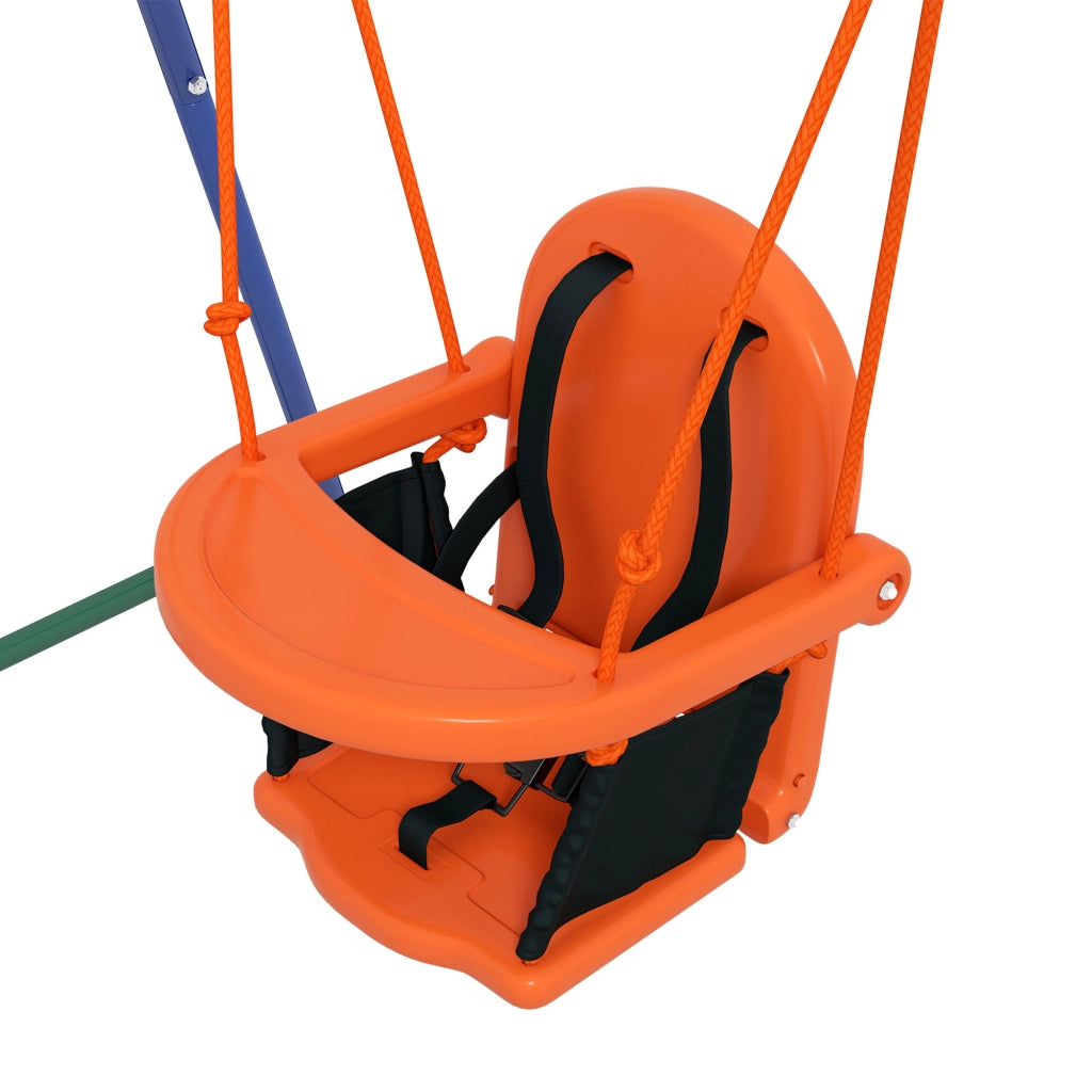 Altalena 2 posti per bambini ¨C Minimal ¨C arancione e blu