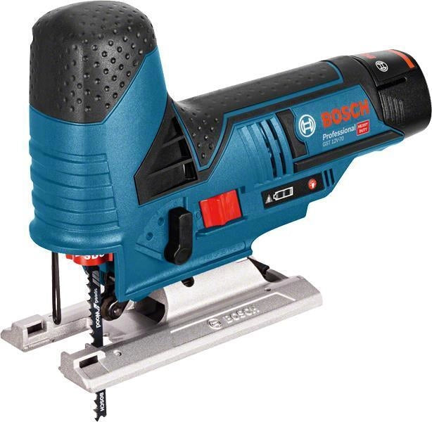 Bosch Professional 06015A1005 GST 12V-70 Seghetto alternativo 12V Sistema con 2 batterie 3.0Ah caricabatteria GAL 1230 CV e accessori colore Nero