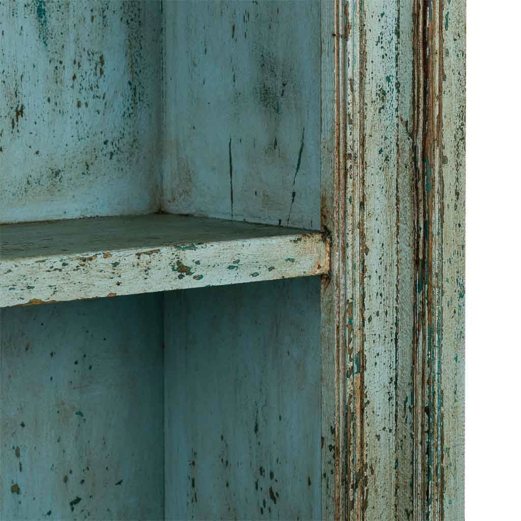 Libreria in legno blu 100x40x180
