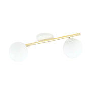 Plafoniera Emibig Splendi 2, 2xE14 ottone/bianco 55cm