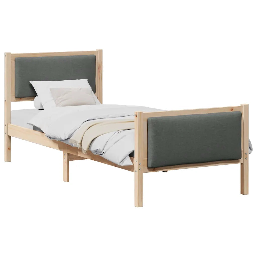 Struttura del letto-Giroletto Grigio scuro 75 x 190 cm Tessuto