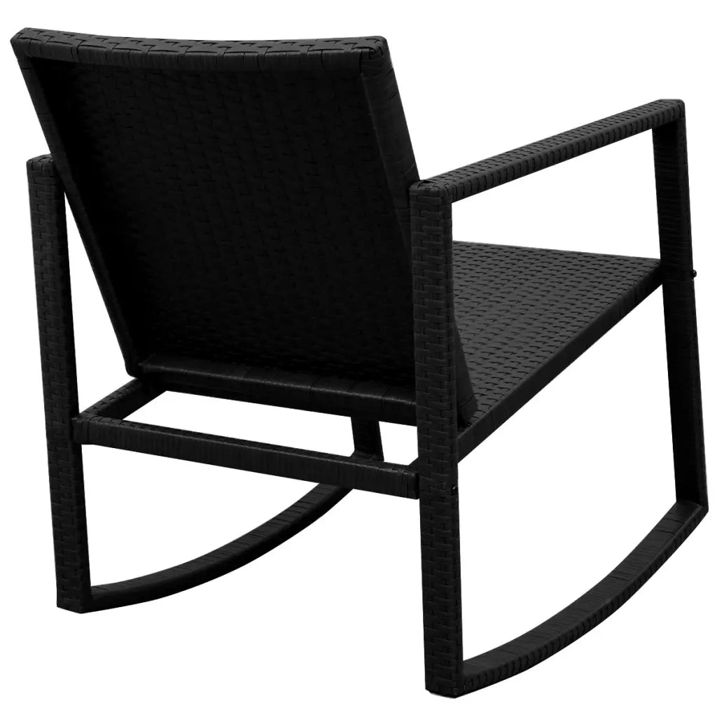 Set da Bistrot 3 pz in Polyrattan Nero 42862
