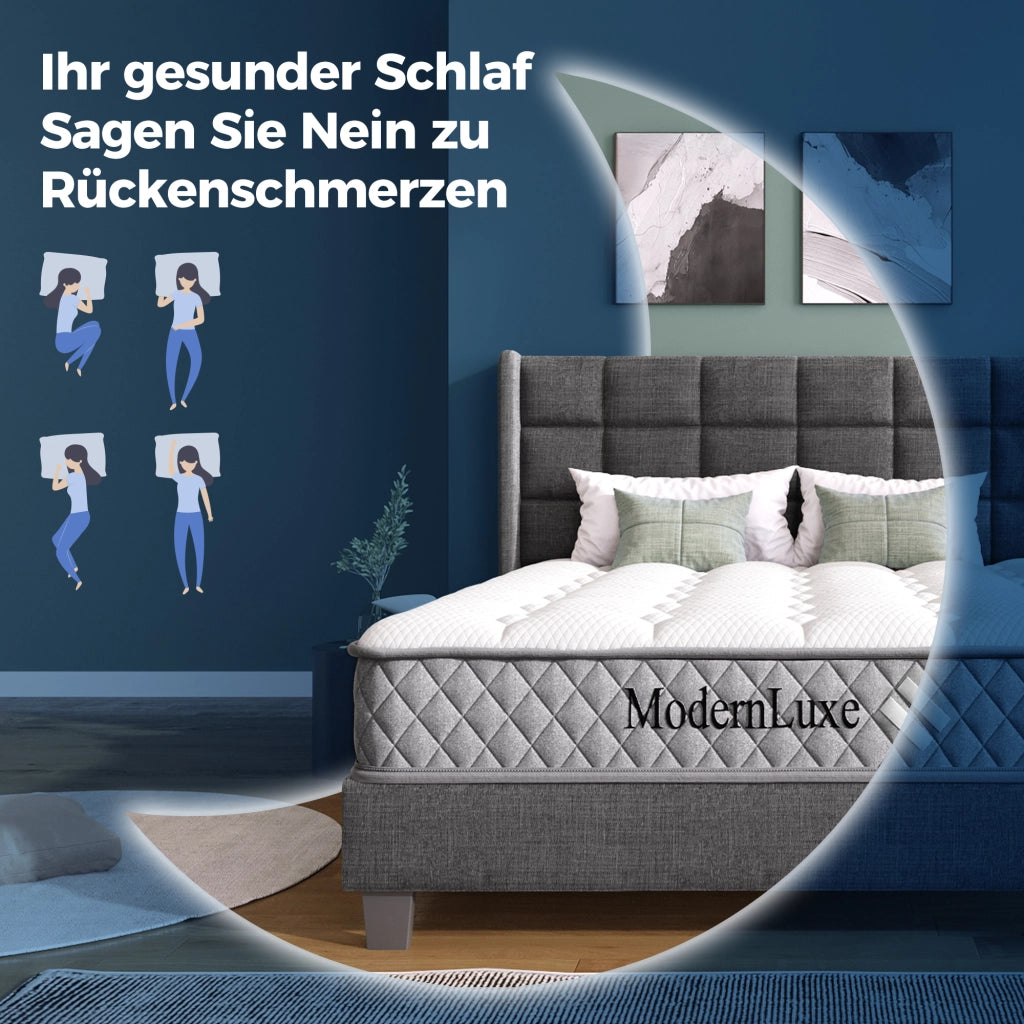 LETTO 90x200 cm Beige in PU con materasso incluso