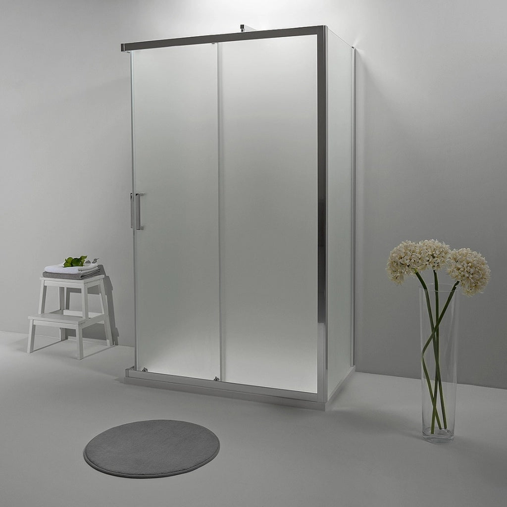 Box Doccia Elite Tre Lati 80x80x80 Cm Scorrevole Opaco