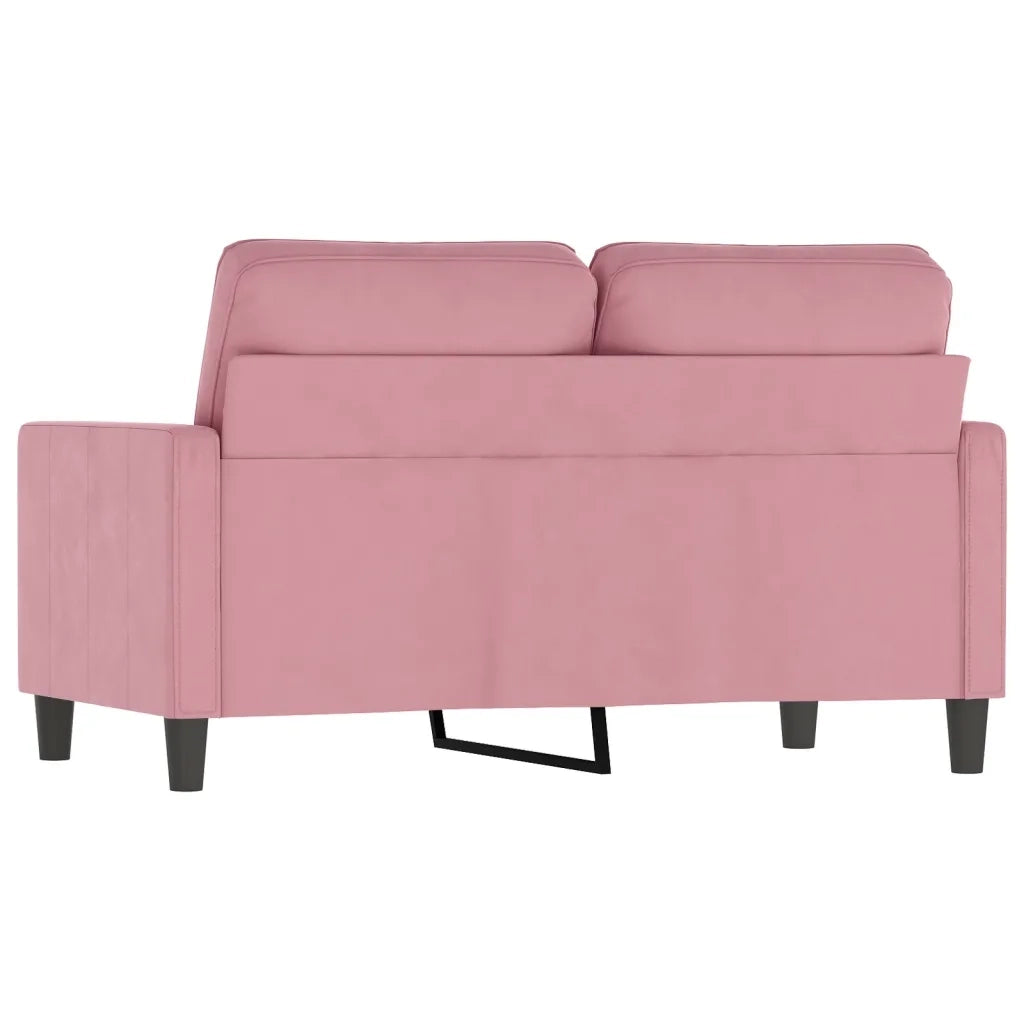 Divano a 2 Posti Rosa 120 cm in Velluto 359192