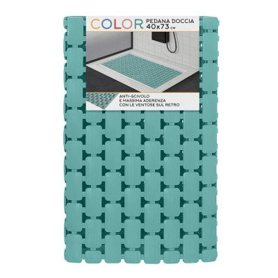 Tappetino antiscivolo doccia verde 40x73 cm in plastica Spring
