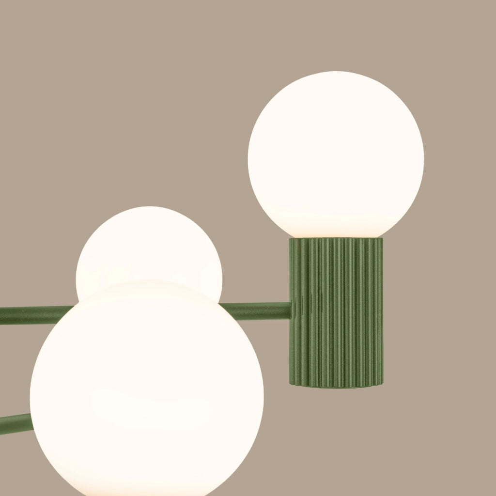 Lampadario HALO 6 verde oliva