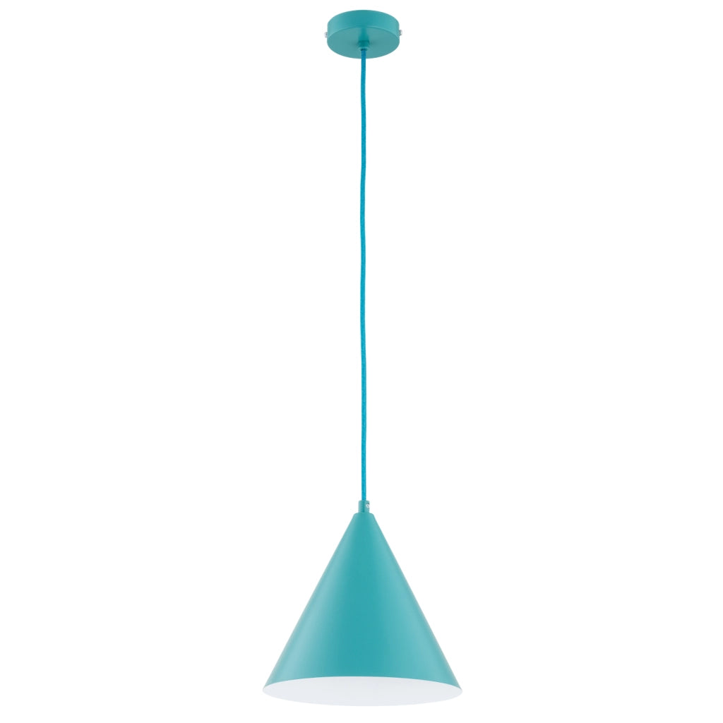 Lampada sospensione moderna cono blu E27 15W GANNA Alfa