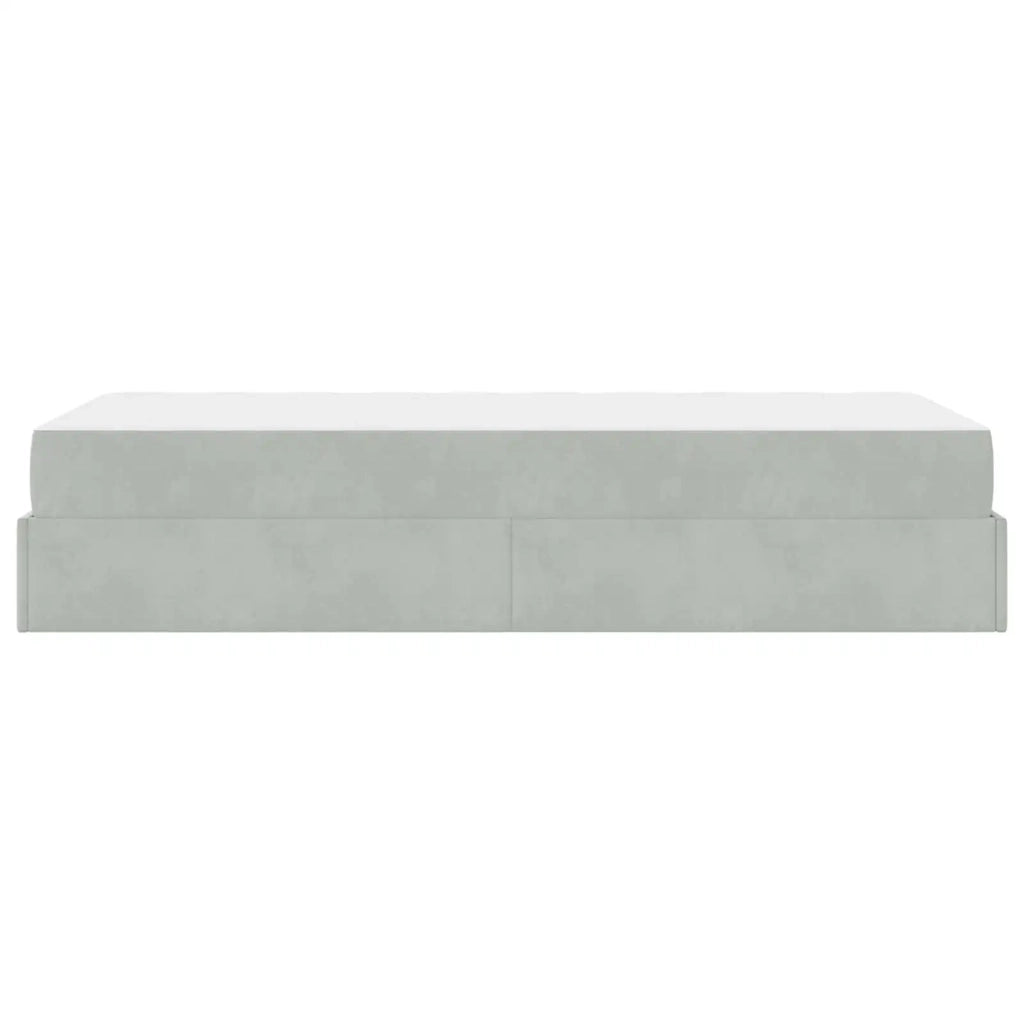 Struttura letto con materasso 2 pcs Grigio chiaro Velluto 3399522