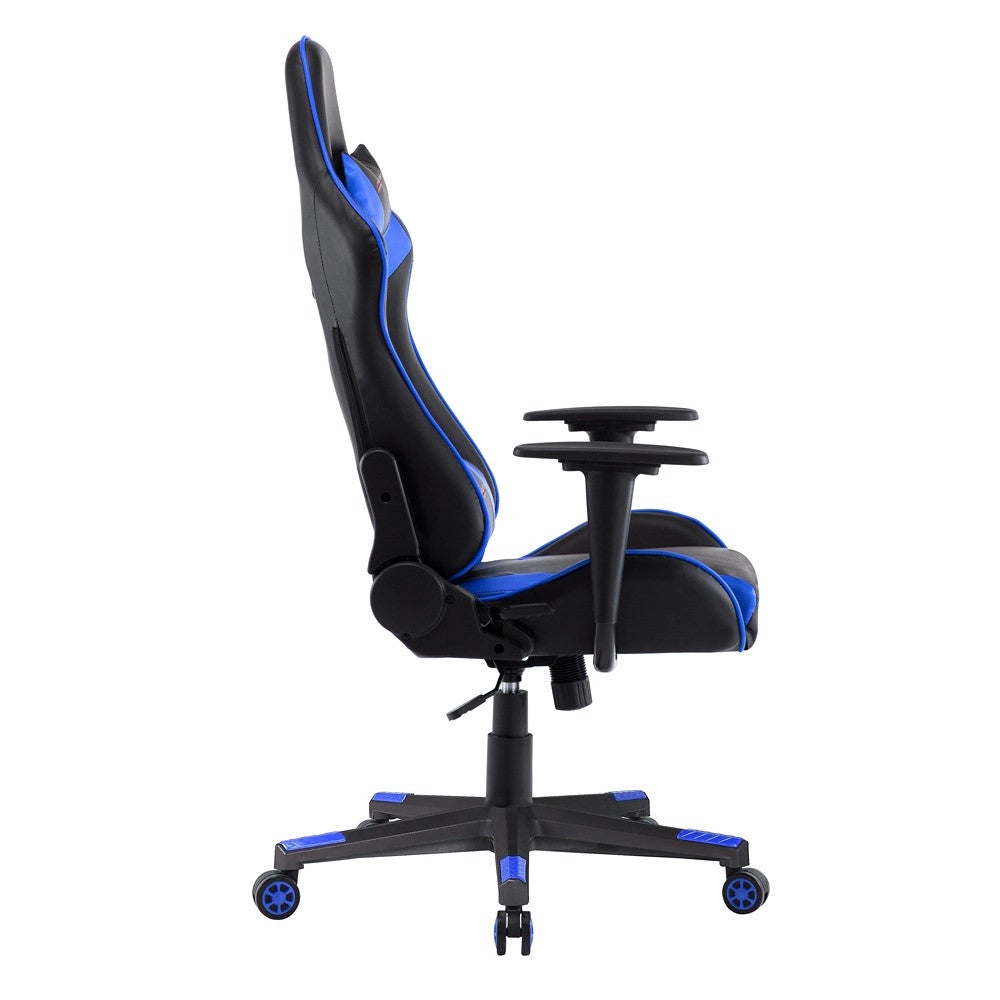 Sedia da ufficio a righe (nera + blu)