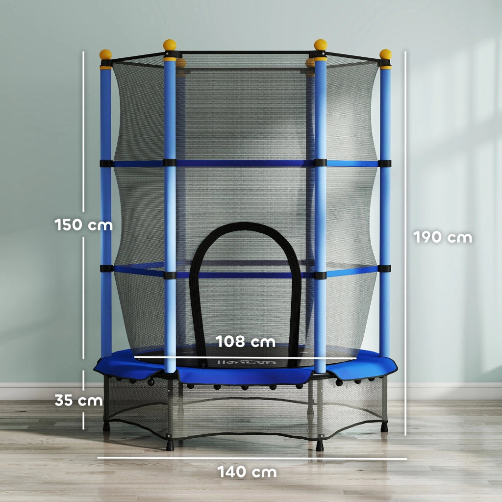 Trampolino per bambini ¨C zephmum ¨C ? 140 cm, H 190 cm, blu