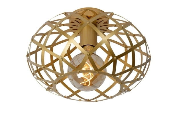 Lucide plafoniera Wolfram ottone 30cm E27 40W metallo