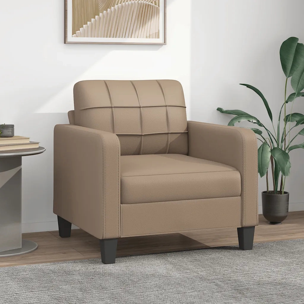 Poltrona | Sedia Relax Cappuccino 60 cm in Similpelle