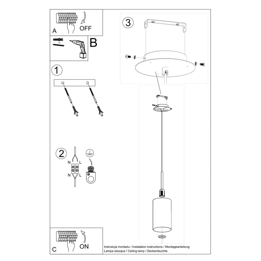 Lampadario OTTO 15 bianco