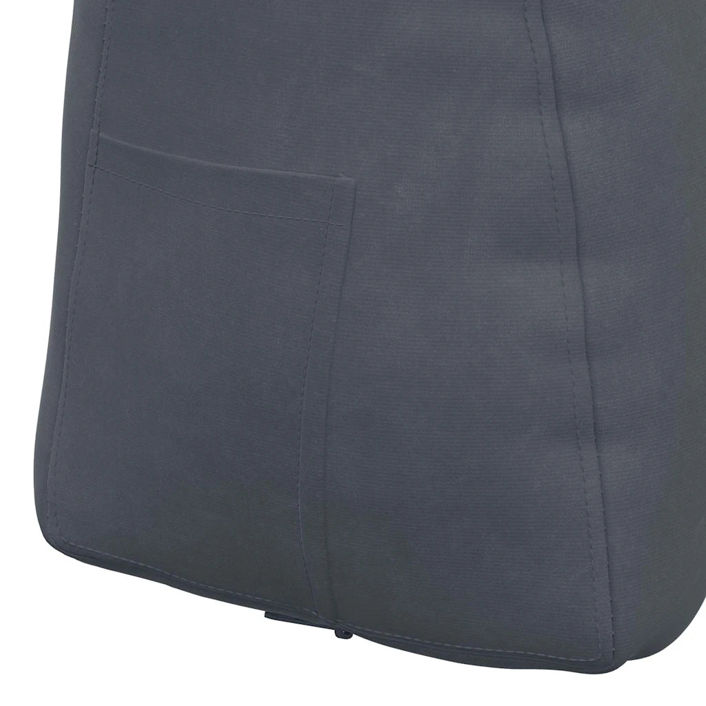 Cuscino per Schiena Grigio scuro 60 x 24 x 50 cm Velluto 42014401
