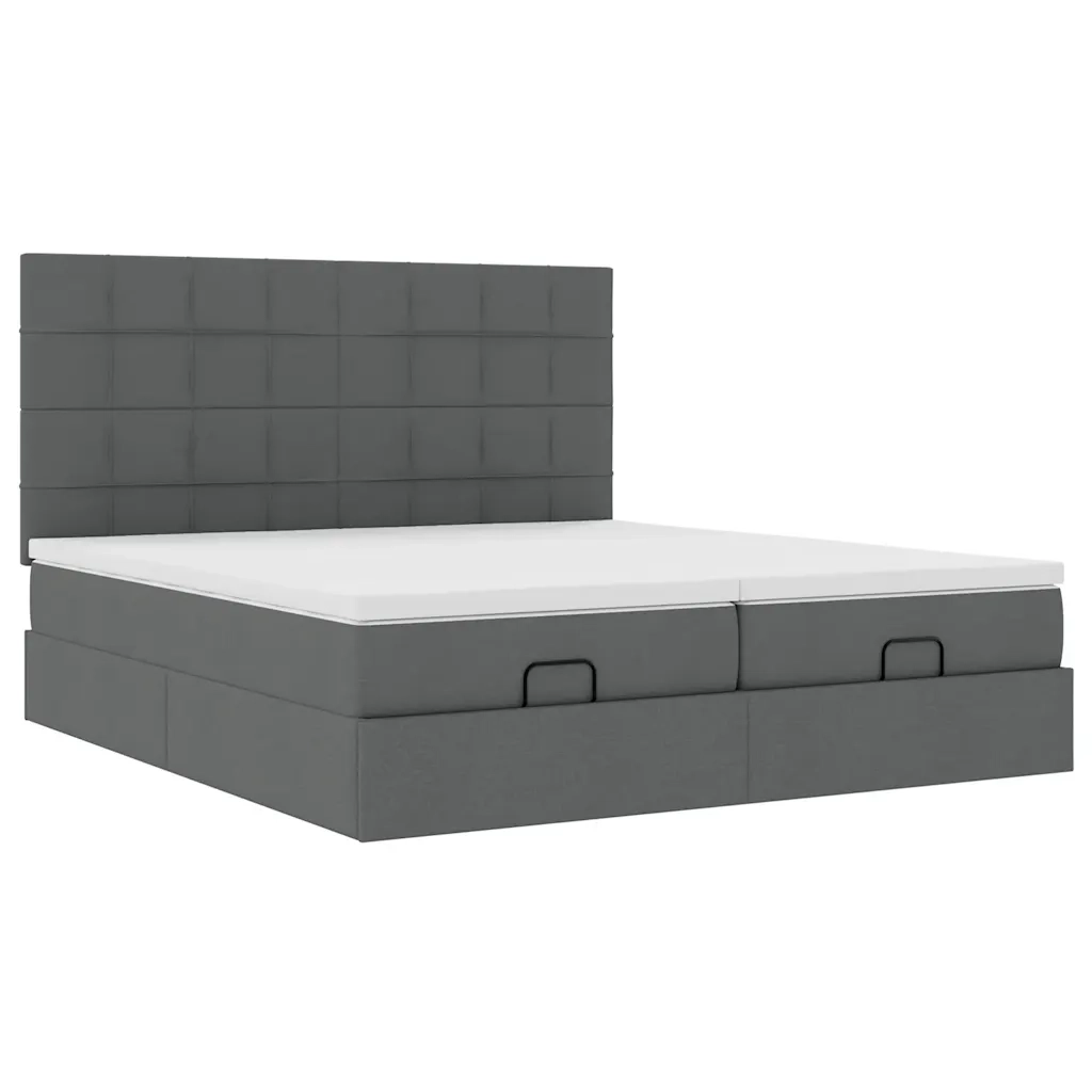 Struttura Letto Pouf con Materassi 160x200 cm in Tessuto 3314535