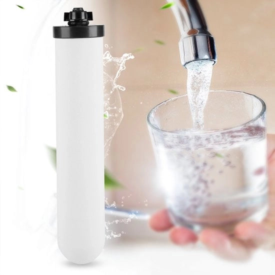 Filtro Acqua a Ceramica - Elemento Filtro - Carbono Attivo - Precisione Filtraggio 0.1μm - Uscita Acqua 1/4 pollice - Ricambio Filtro Acqua
