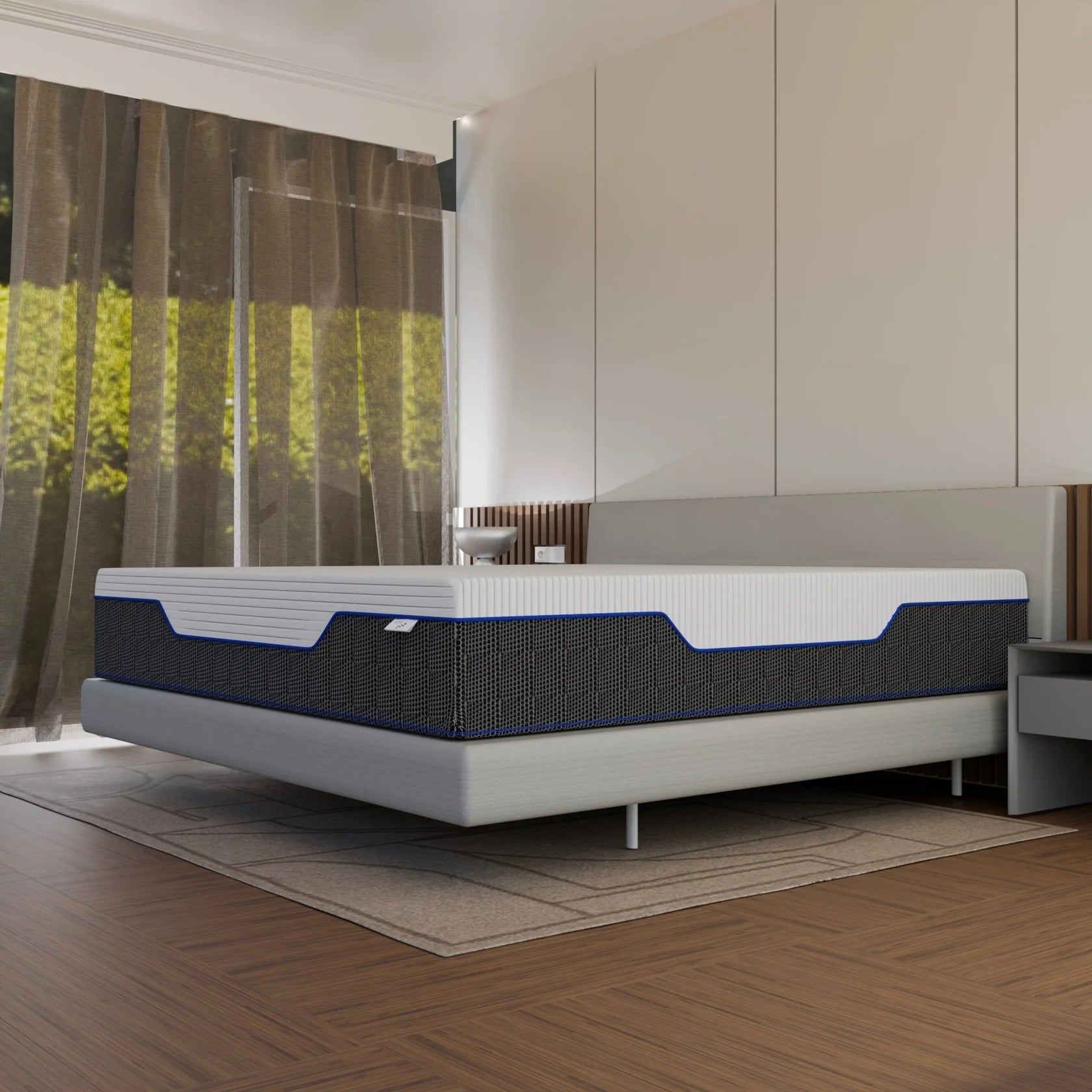 Materasso Singolo Matrimoniale Memory foam a 800 Molle Insacchettate Hybrid; memory foam; con 7 zone di comfort; ortopedico; "Pascià"