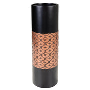 Vaso nero e oro 15x15x50h