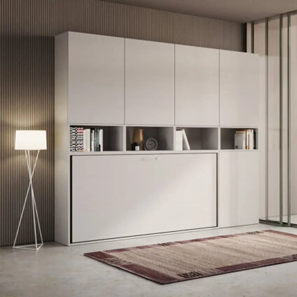 Letto singolo a scomparsa Kando comp.C bianco frassino