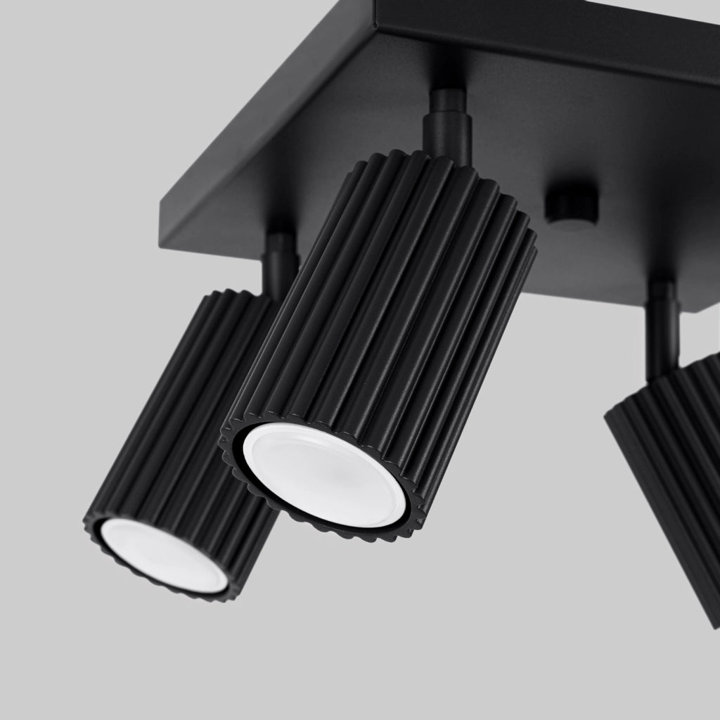 Lampada da soffitto KARBON 4 nero