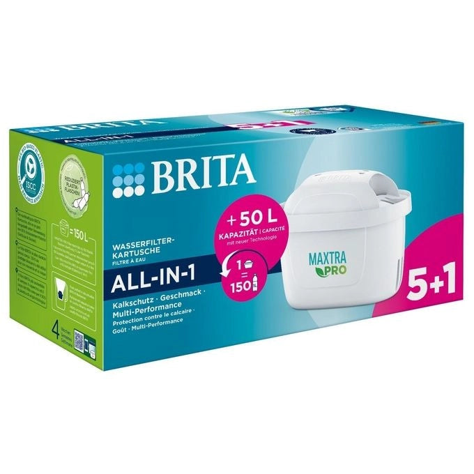 Brita 120559 MAXTRA PRO Filtro per Caraffa 4 Stadi 150 L 6 Pezzi colore Bianco