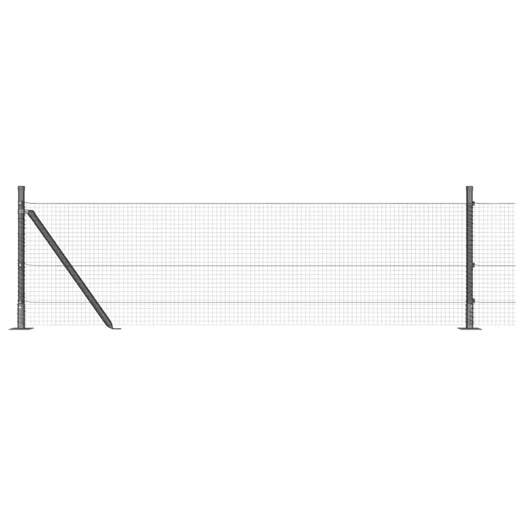 Recinzione con pali. Grigio 0.4 x 10 m Acciaio 3352504