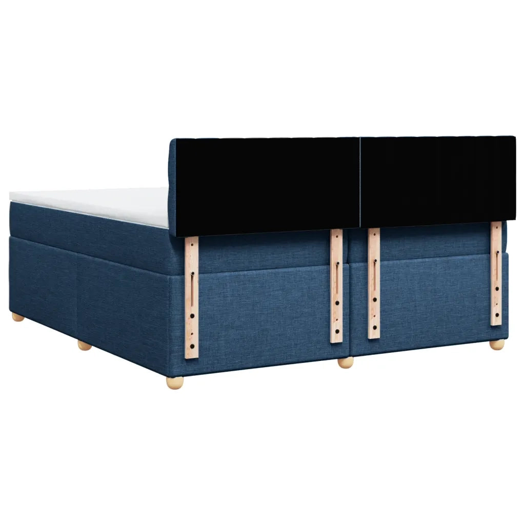Giroletto a Molle con Materasso Blu 200x200 cm in Tessuto 3289100