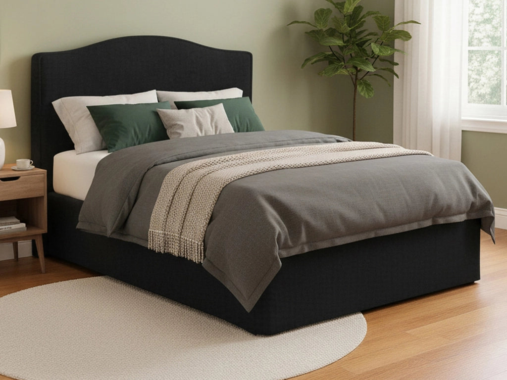 Bebington, Letto Matrimoniale Sfoderabile Made in Italy, Grigio Scuro
