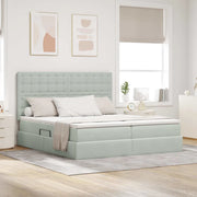 Letto con Contenitore Grigio chiaro 180 x 200 cm Velluto