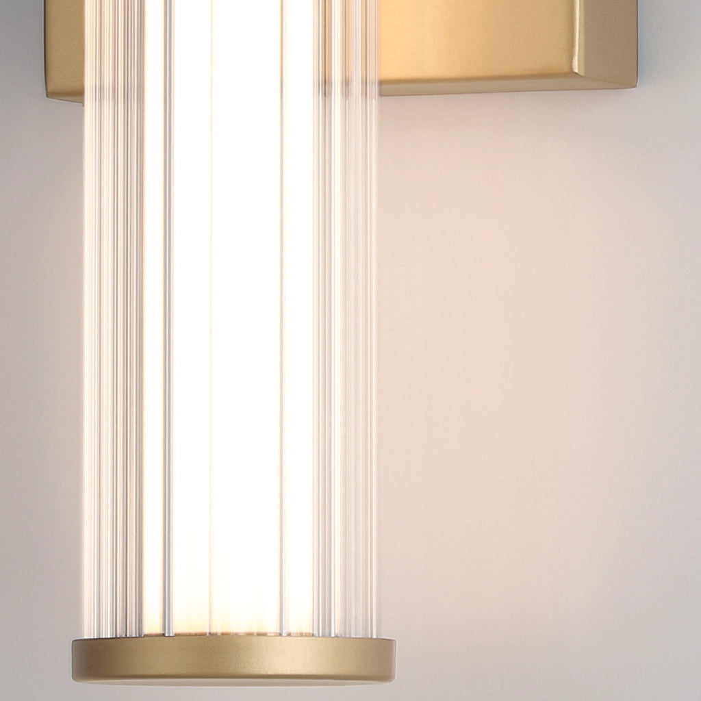Applique bagno/esterno LED 14W oro 35cm IP44 Fayton