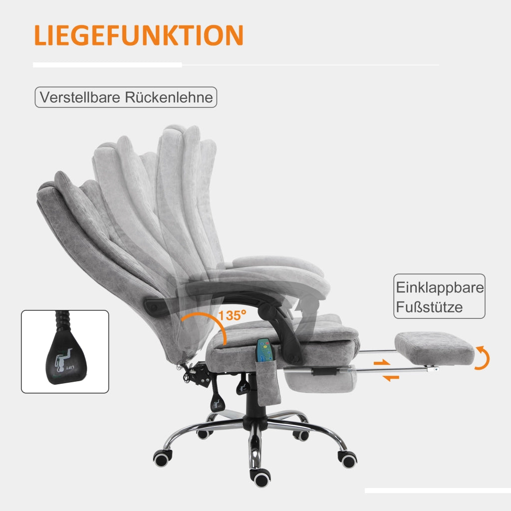 Sedia da ufficio ergonomica con schienale regolabile e braccioli ¨C Minimal ¨C Grigio