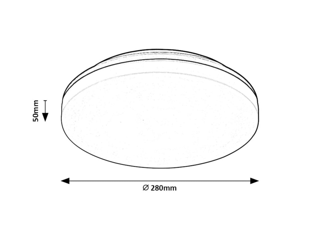 Plafoniera esterna LED 24W 3000K IP54 nera Rabalux