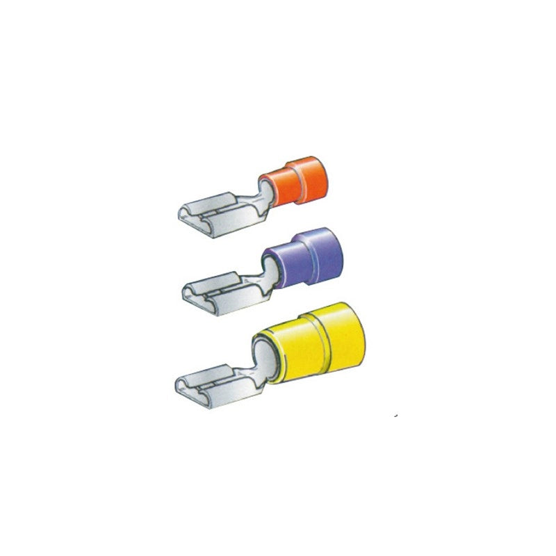 TERMINALE LAMELLARE FEMMINA YELLOW LAMELLAR TERMINALS 6,3 MM