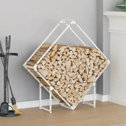 Rastrelliera per Legna da Ardere Bianca 100x25x100 cm 864288