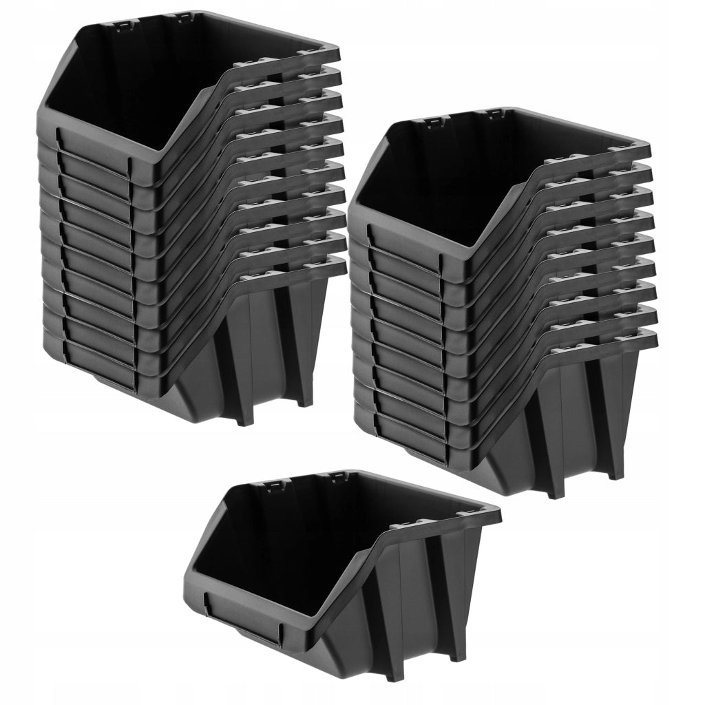 Set di 20 vassoi portaoggetti KADAX per officina, dimensioni 214x198 mm.