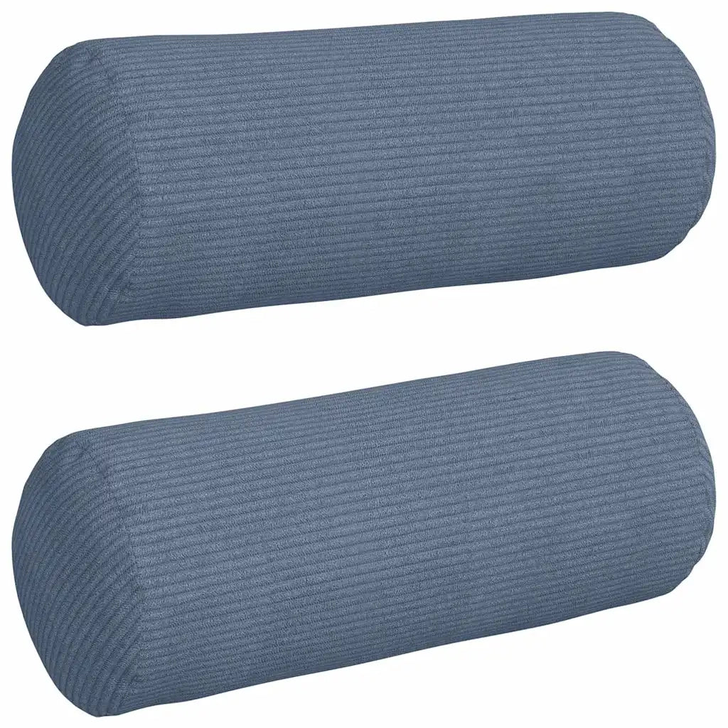 Cuscini a rullo 2 pcs Blu Ø 15 x 40 cm Tessuto in Cords 42014306