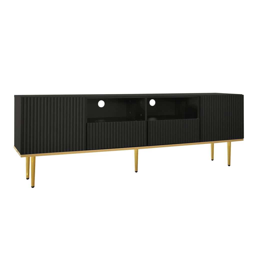 Mobile TV con Piedini e Bordo Dorati ¨C MINIMAL ¨C Legno, Design Moderno