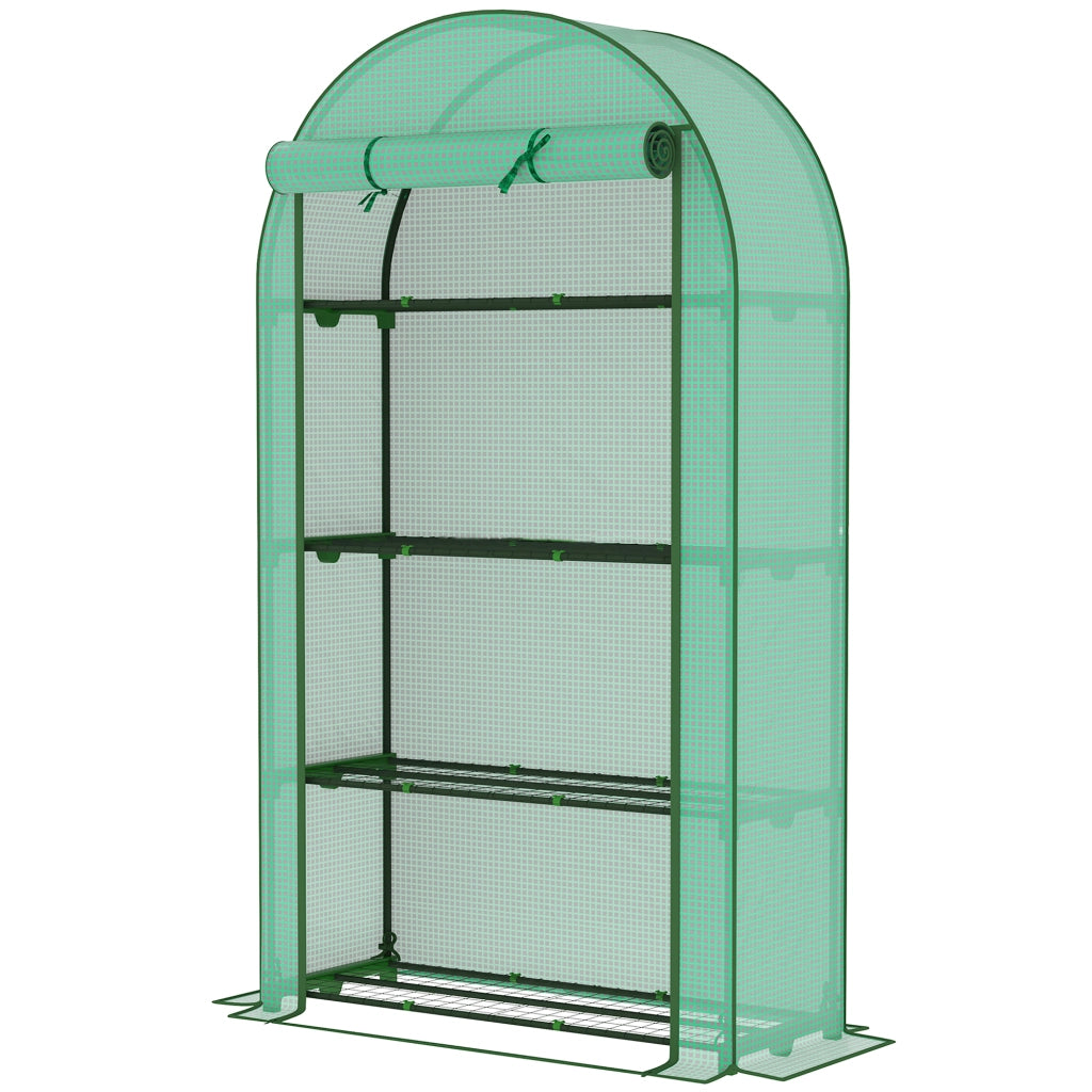 Serra da balcone con scaffali ¨C Minimal ¨C Verde 105x45x160 cm