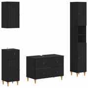 Set di Mobili da Bagno da 4 Pezzi ALKMAAR Nero 3417910
