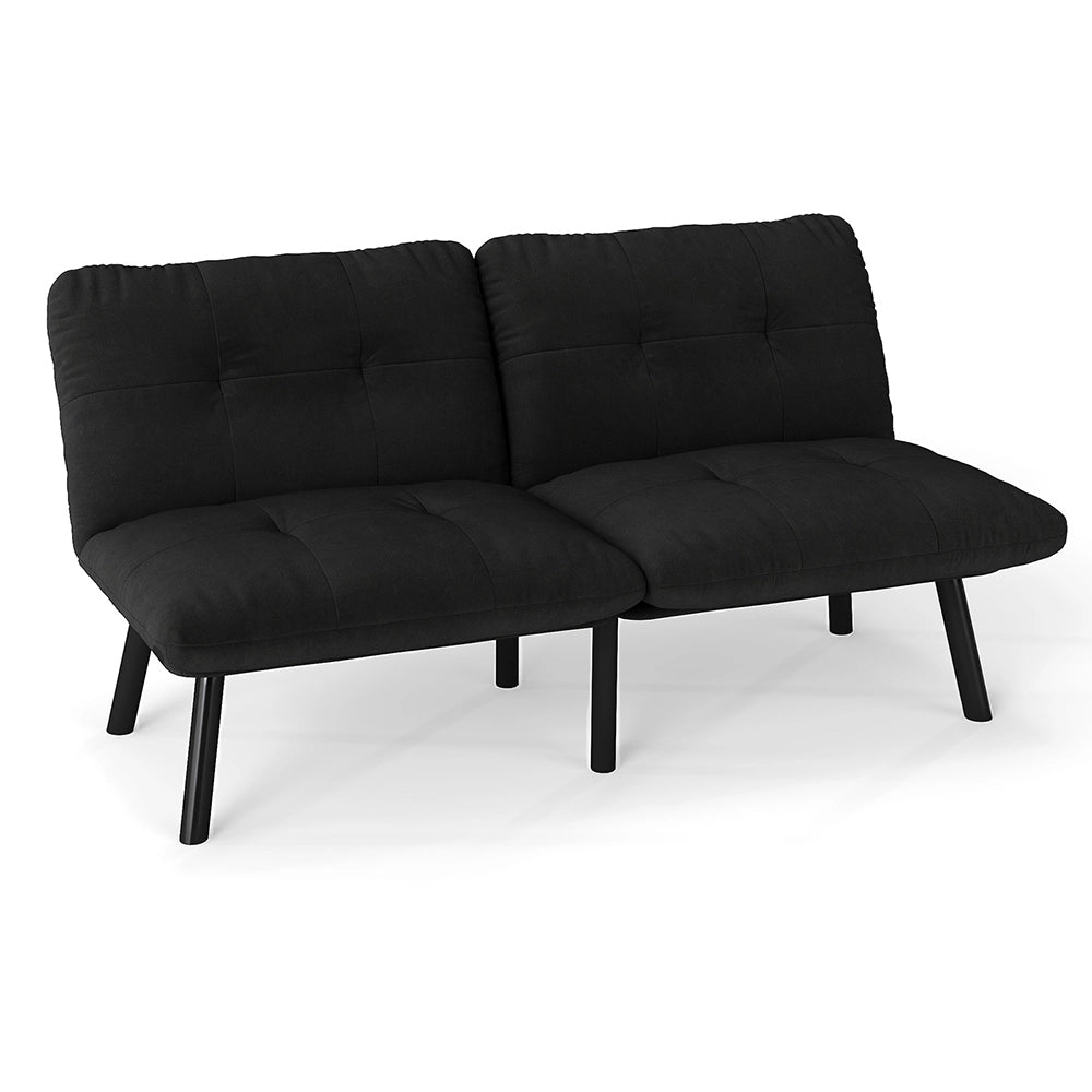 Divano letto - Xylo - 2 posti pieghevole nero futon poco ingombrante