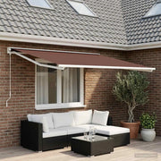 Telo di ricambio per tenda da sole Marrone 450 × 350 cm 3444270