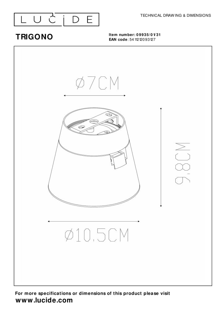 Spot soffitto bianco tondo Ø10 orientabile GU10 40W