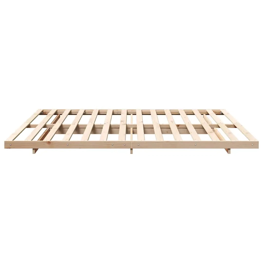 Struttura del letto Marrone 200 x 210 cm Pino massello 873118