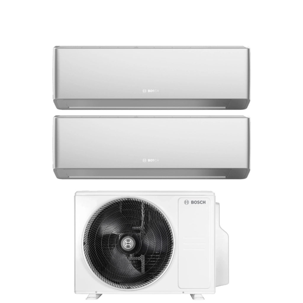 Condizionatore Dual Split Bosch Climate 7000i Silver 7+18 con 5000M 53/2 E R-32 Wi-Fi Integrato