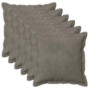 Federa 6 pcs HOUTEN Grigio Chiaro 30 x 30 cm Velluto 915768