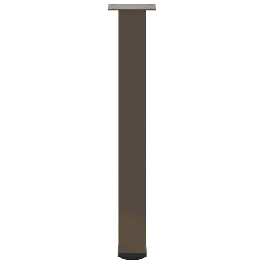 Set di 4 gambe per tavolo consolle in acciaio 72-74 cm con piedini regolabili stile moderno acciaio naturale 02_0056768