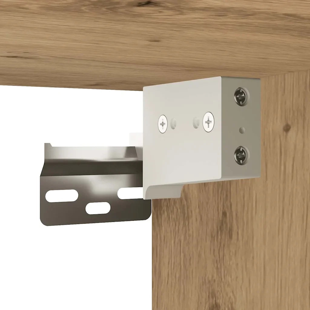 Mobiletto da bagno a parete pratico e di design 100 x 25 x 30 cm mobile multifunzionale in legno di rovere ingegnerizzato realizzato artigianalmente 02_0051292